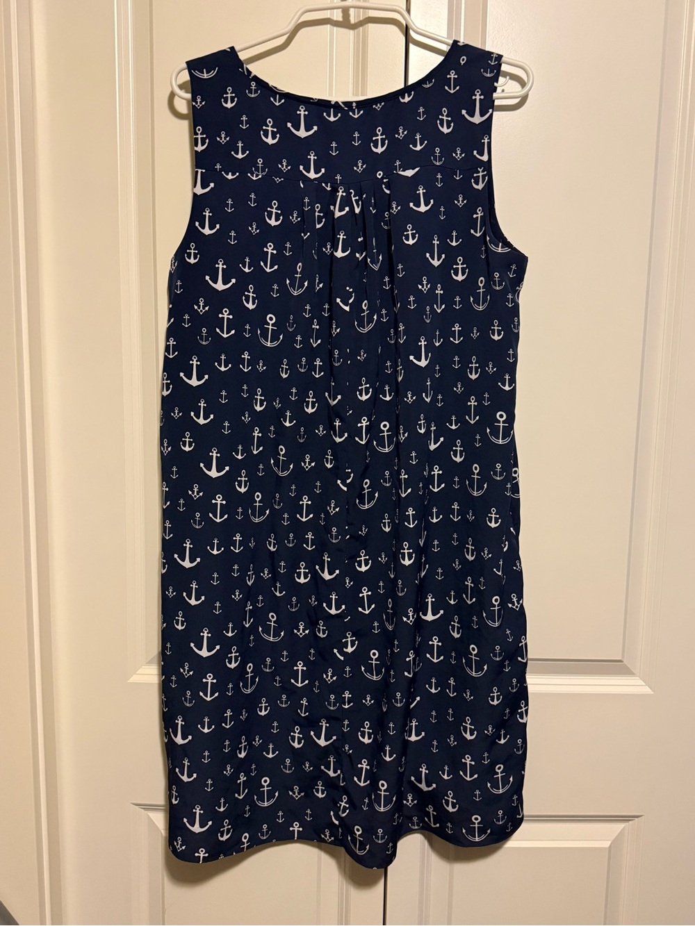 Tommy Hilfiger Navy and White Anchor Print Shift Dress - Picture 3 of 3